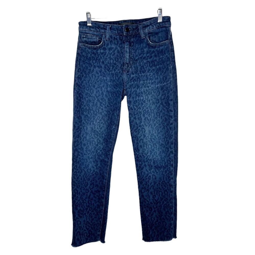JOE’S JEANS / the Milla high rise straight ankle leopard print jeans / 28
